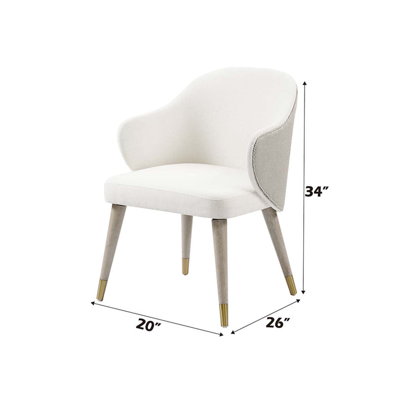 Charity Side Chair 2Pc, Gray Oak Finish Acme