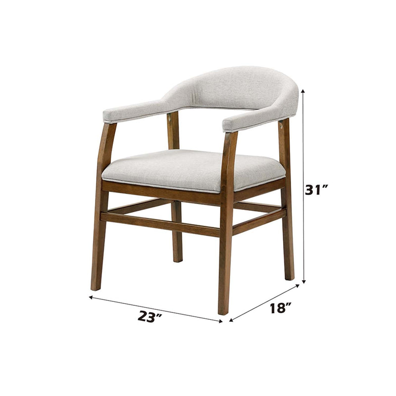 Darcy Side Chair 2Pc, Dark Walnut Finish Acme