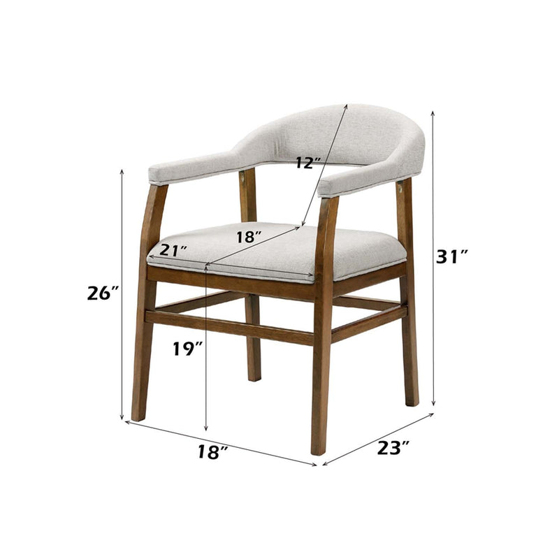 Darcy Side Chair 2Pc, Dark Walnut Finish Acme