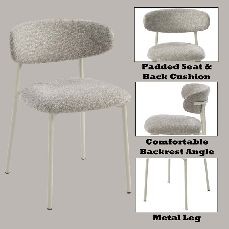 Ingram Side Chair 2Pc, Light Gray Finish Acme