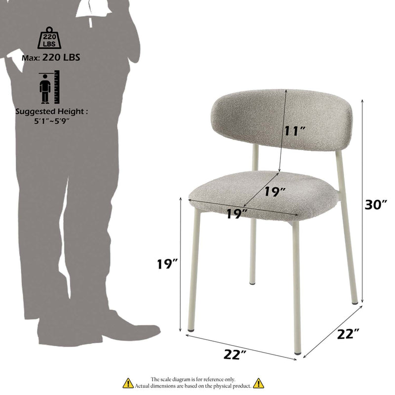 Ingram Side Chair 2Pc, Light Gray Finish Acme