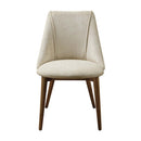 Willene Side Chair 2Pc, Beige Fabric & Walnut Finish Acme