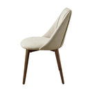 Willene Side Chair 2Pc, Beige Fabric & Walnut Finish Acme