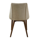 Willene Side Chair 2Pc, Beige Fabric & Walnut Finish Acme