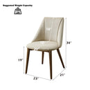 Willene Side Chair 2Pc, Beige Fabric & Walnut Finish Acme