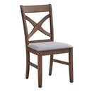 Ferris Side Chair 2Pc, Brown Finish Acme