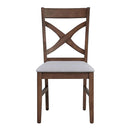 Ferris Side Chair 2Pc, Brown Finish Acme