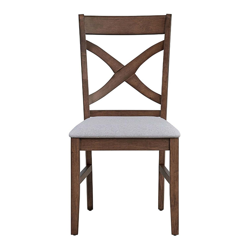 Ferris Side Chair 2Pc, Brown Finish Acme