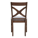 Ferris Side Chair 2Pc, Brown Finish Acme