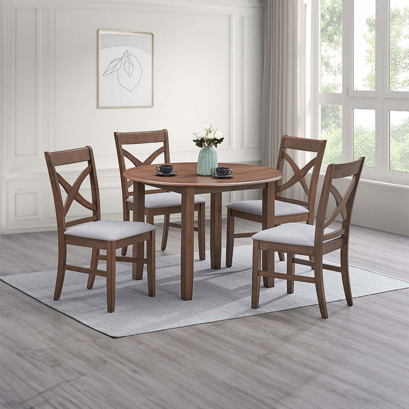 Ferris Side Chair 2Pc, Brown Finish Acme