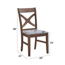 Ferris Side Chair 2Pc, Brown Finish Acme