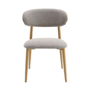 Kacey Side Chair 2Pc, Gray Boucle & Natural Finish Acme