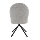 Lawton Side Chair w/Swivel 2Pc, Gray Boucle & Black Finish Acme