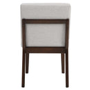 Edwyn Side Chair 2Pc, Gray Fabric & Brown Finish Acme