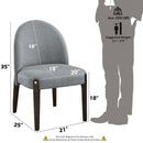 Clayten Side Chair 2Pc, Gray Fabric & & Espreeso Finish Acme