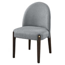 Clayten Side Chair 2Pc, Gray Fabric & & Espreeso Finish Acme