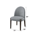 Clayten Side Chair 2Pc, Gray Fabric & & Espreeso Finish Acme