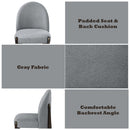 Clayten Side Chair 2Pc, Gray Fabric & & Espreeso Finish Acme