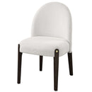 Clayten Side Chair 2Pc, Beige Chenille & Espresso Finish Acme