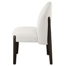 Clayten Side Chair 2Pc, Beige Chenille & Espresso Finish Acme