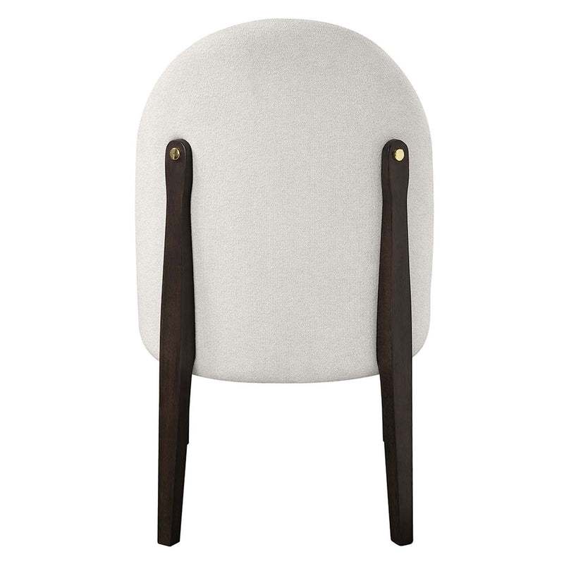 Clayten Side Chair 2Pc, Beige Chenille & Espresso Finish Acme
