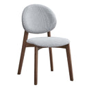 Hadasa Side Chair 2Pc, Light Gray & Walnut Finish Acme