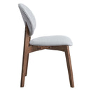 Hadasa Side Chair 2Pc, Light Gray & Walnut Finish Acme