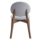 Hadasa Side Chair 2Pc, Light Gray & Walnut Finish Acme