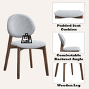 Hadasa Side Chair 2Pc, Light Gray & Walnut Finish Acme