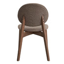 Hadasa Side Chair 2Pc, Light Brown Fabric & Walnut Finish Acme