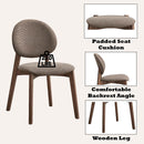 Hadasa Side Chair 2Pc, Light Brown Fabric & Walnut Finish Acme