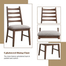 Mayah Side Chair 2Pc, Gray Linen & Walnut Finish Acme