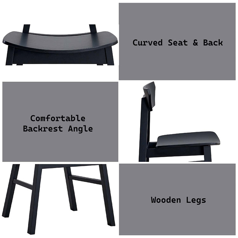 Briar Side Chair (Set-4), Black Finish Acme
