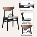 Rebi Side Chair 2Pc, Gray Linen, Walnut & Black Finish Acme