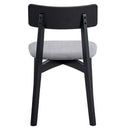 Real Side Chair 2Pc, Gray Linen & Black Finish Acme