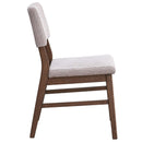 Seda Side Chair 2Pc, Dusty Mauve Corduroy & Walnut Finish Acme