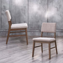 Seda Side Chair 2Pc, Dusty Mauve Corduroy & Walnut Finish Acme