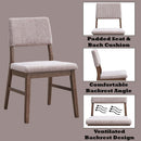 Seda Side Chair 2Pc, Dusty Mauve Corduroy & Walnut Finish Acme