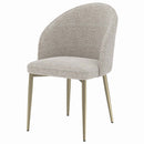 Cora Side Chair 2Pc, Champange Fabric Acme