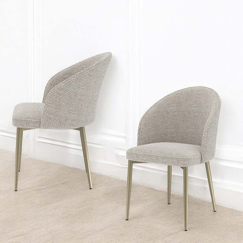 Cora Side Chair 2Pc, Champange Fabric Acme