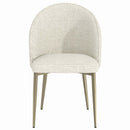 Cora Side Chair 2Pc, White Fabric Acme