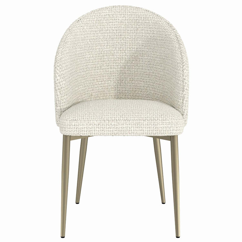 Cora Side Chair 2Pc, White Fabric Acme