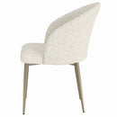 Cora Side Chair 2Pc, White Fabric Acme