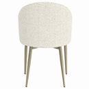 Cora Side Chair 2Pc, White Fabric Acme