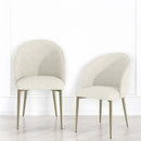 Cora Side Chair 2Pc, White Fabric Acme