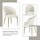 Cora Side Chair 2Pc, White Fabric Acme