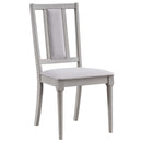 Marta Side Chair 2Pc, Beige Linen & Natural Finish Acme