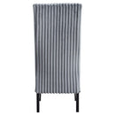 Kini Side Chair 2Pc, Gray Corduroy & Black Finish Acme