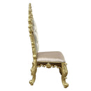 Desiderius Side Chair 2Pc, Antique Gold & Hand-Painted Brown Finish Acme
