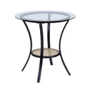 Colson 3 Pcs Table & Chairs Set, Black Finish Acme